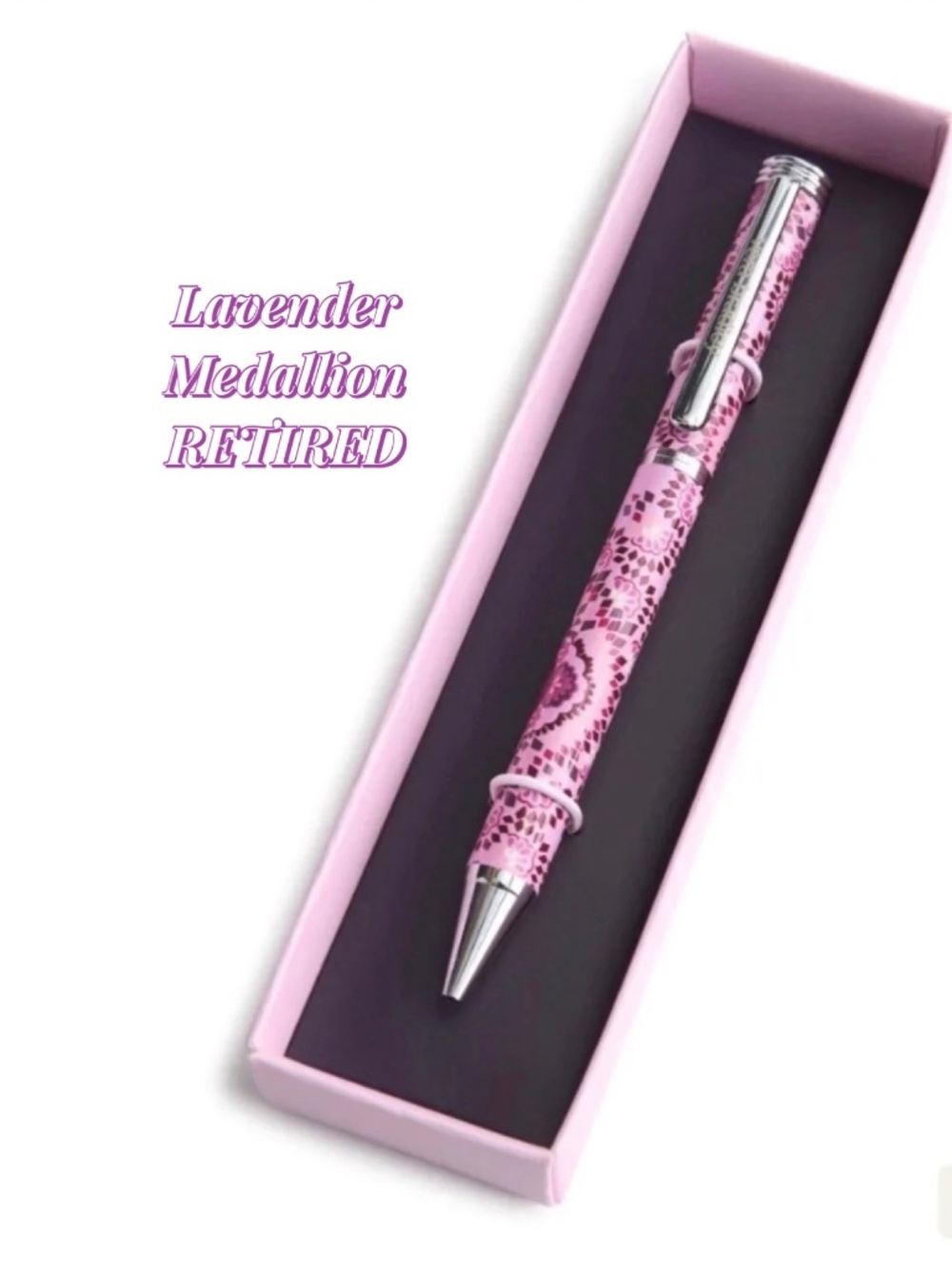 VERA BRADLEY BALLPOINT TWIST PEN Lavender Medallion